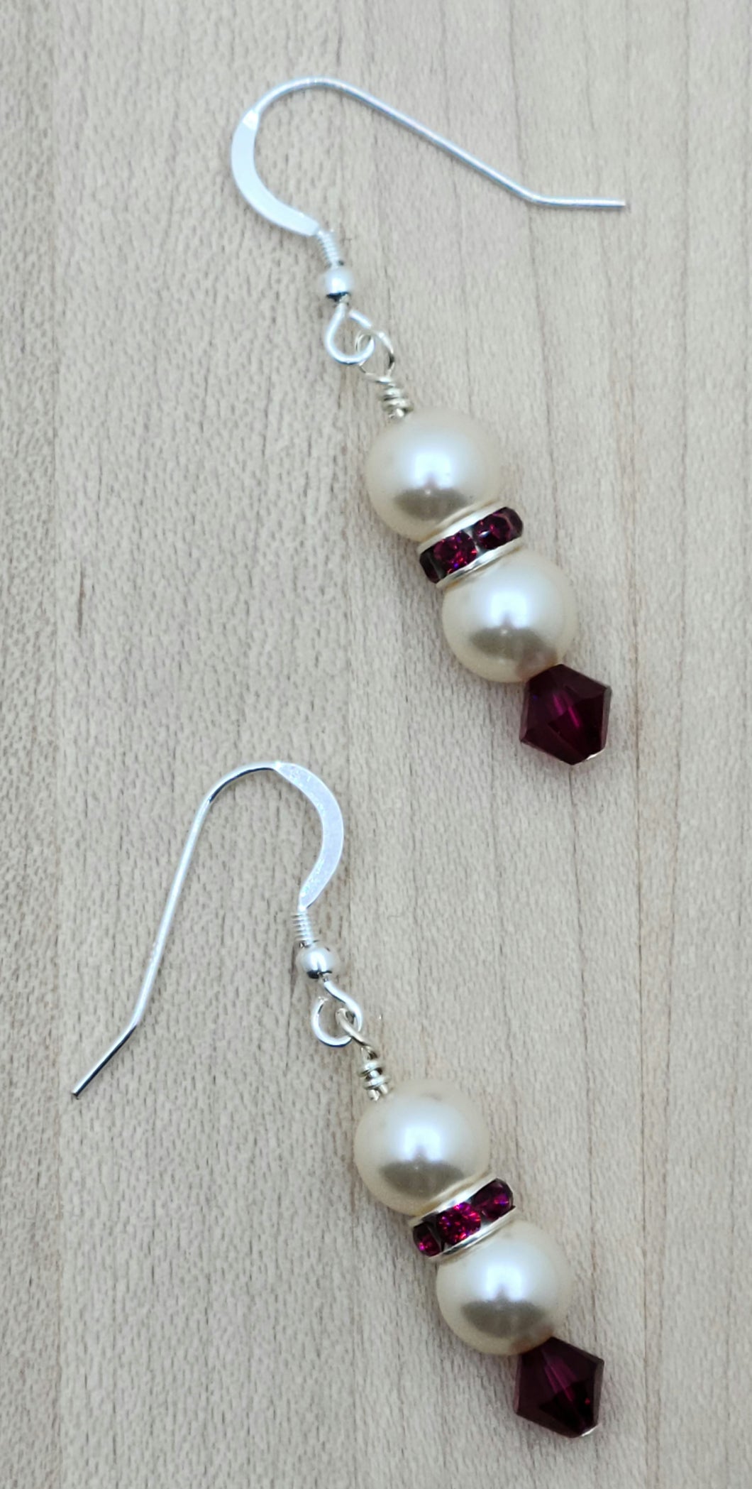 Crimson & Cream Earrings