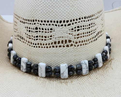 Hatband - Howlite & Black Labradorite