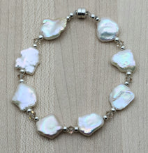 Cornflake Keshi & Crystal Bracelet