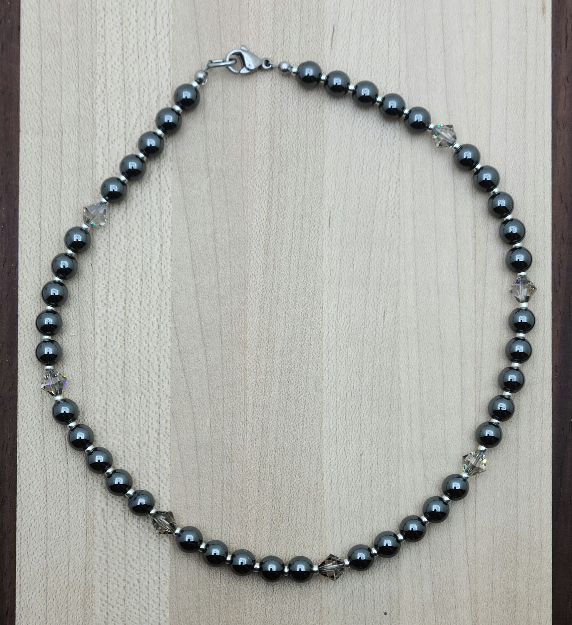 Shiny Hematite & Crystal Boot Bling
