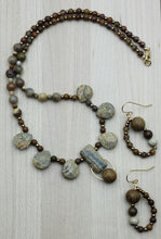 Picture Jasper & Agua Nueva Agate Necklace & Earrings