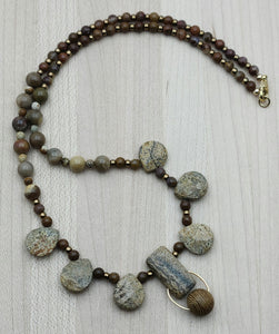 Picture Jasper & Agua Nueva Agate Necklace