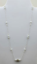 Dainty Moonlight Crystal Pearl & CZ Necklace 