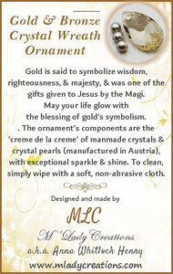 gold & bronze crystal ornament card