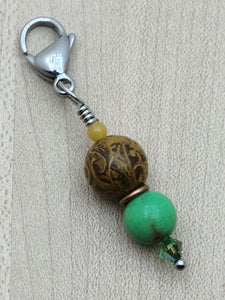 Zipper Pull - Wenge Wood & Impression Jasper