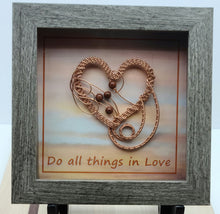 Woven Wire Copper Heart Shadow Box