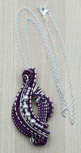 Woven Wire Crystal & Amethyst Flourish