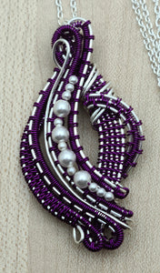Woven Wire Crystal & Amethyst Flourish