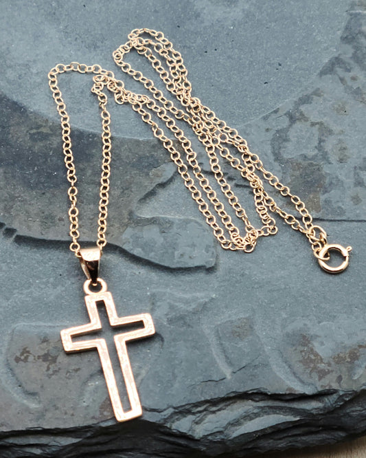 Rose Gold Cross Necklace
