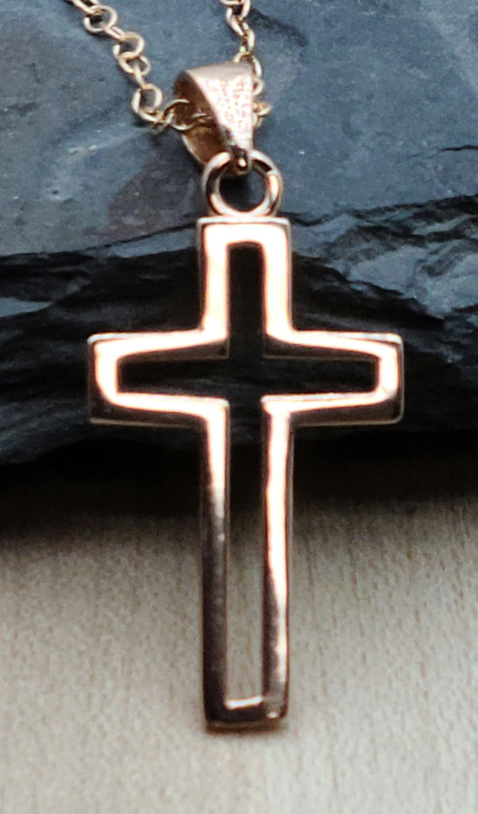 Rose Gold Cross Necklace