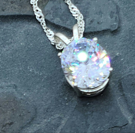 10x12mm prong set cubic zirconia