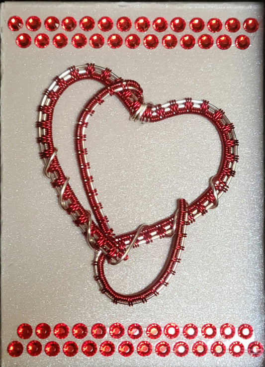 Bright Red Heart Shadow Box