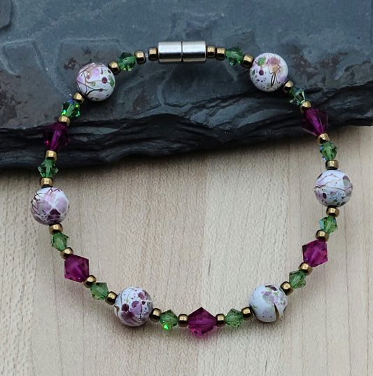 Spring Fuchsia Magnetic Bracelet