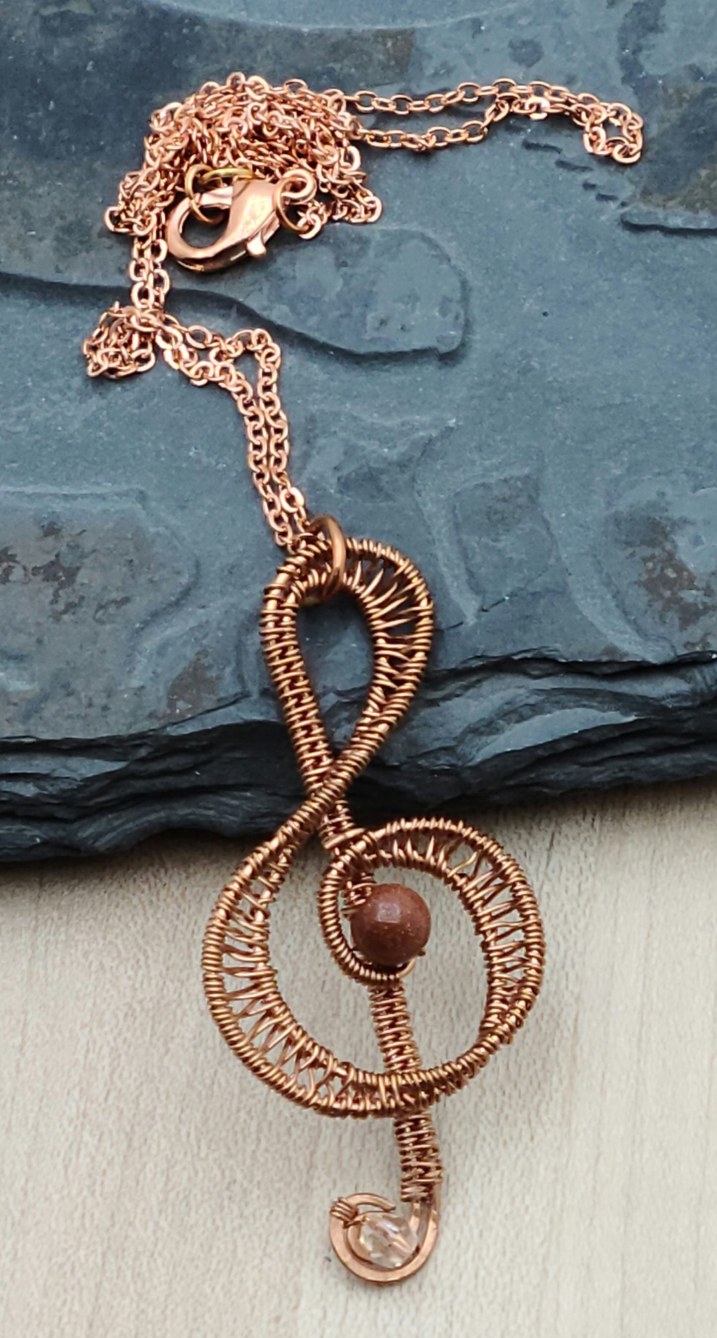 Woven Wire Copper Treble Clef