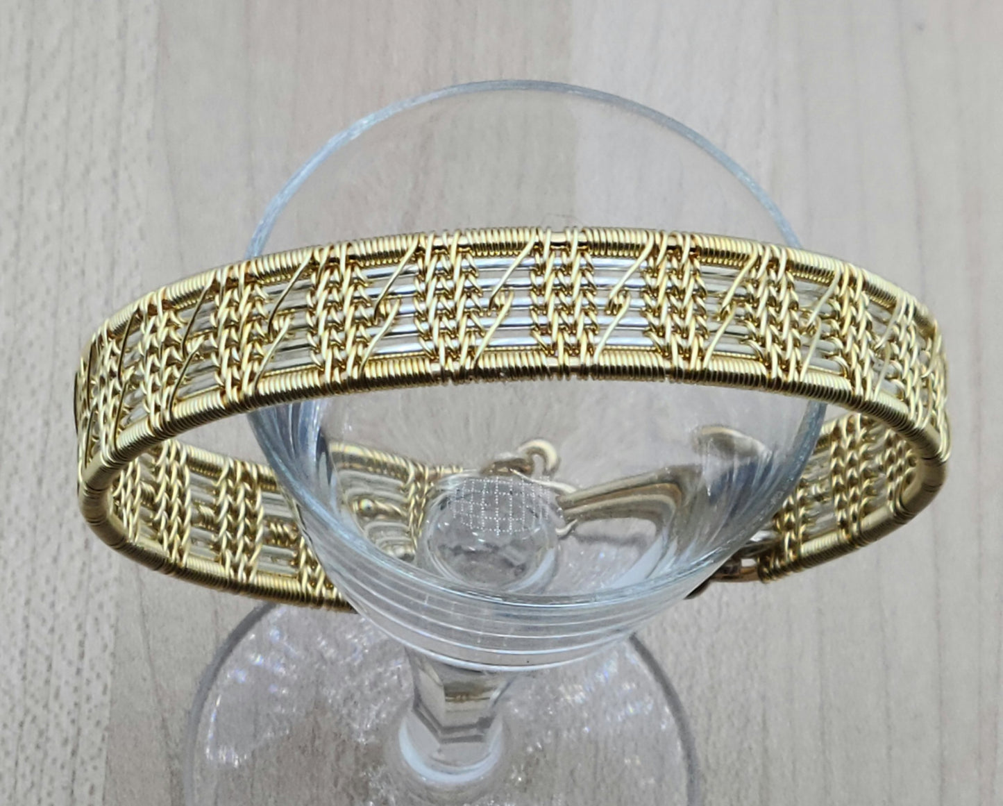 Woven Wire Gold over Silver Bracelet