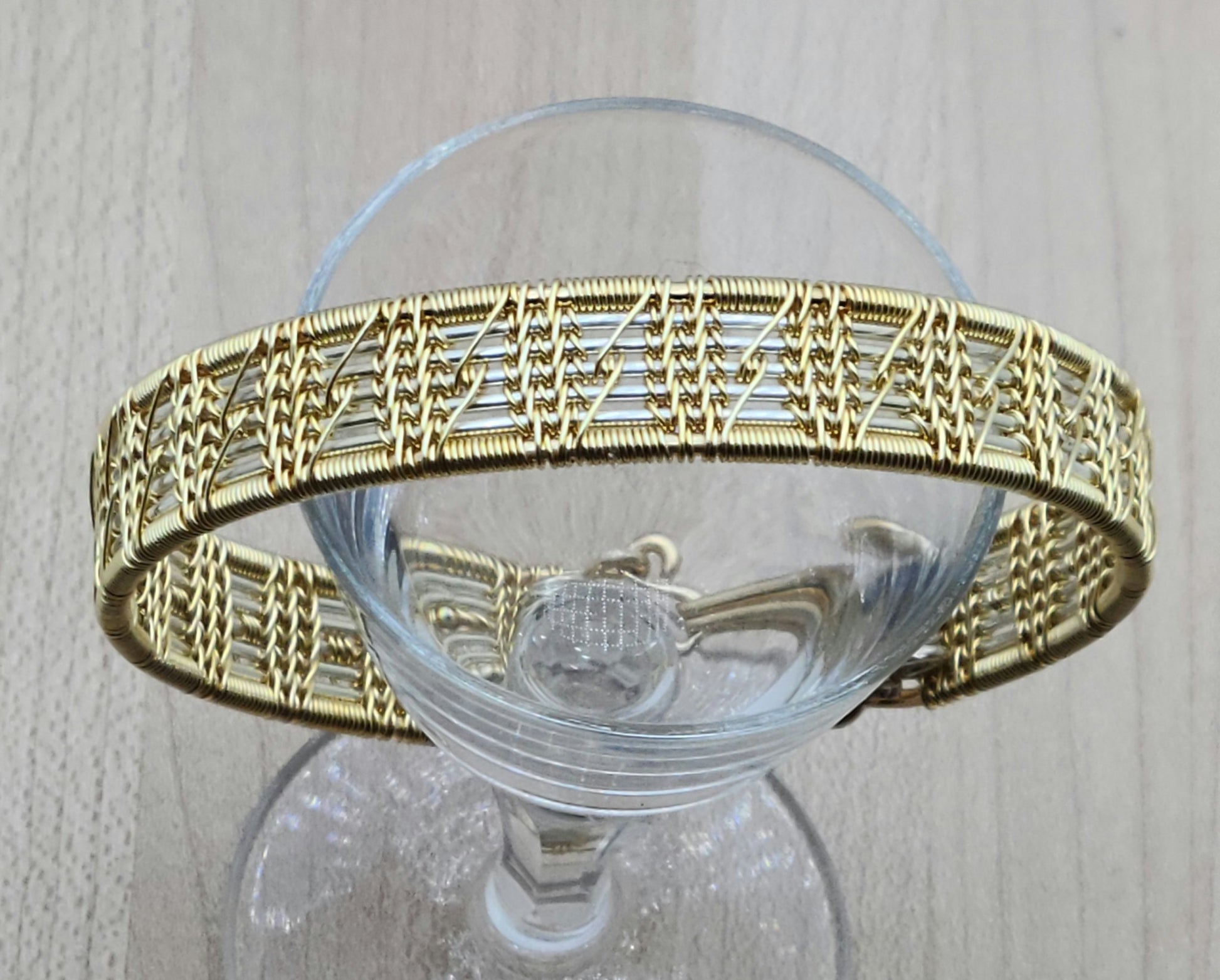 Woven Wire Gold over Silver Bracelet