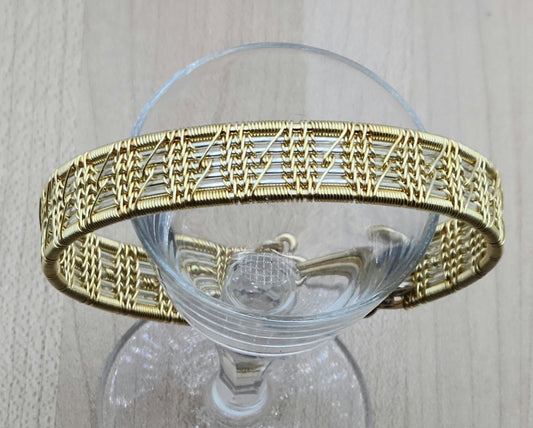 Woven Wire Gold over Silver Bracelet