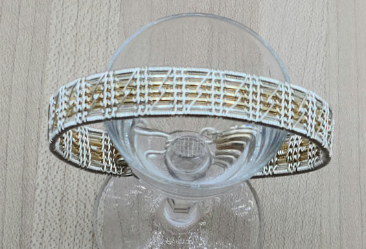 Woven Wire Silver over Gold Bracelet