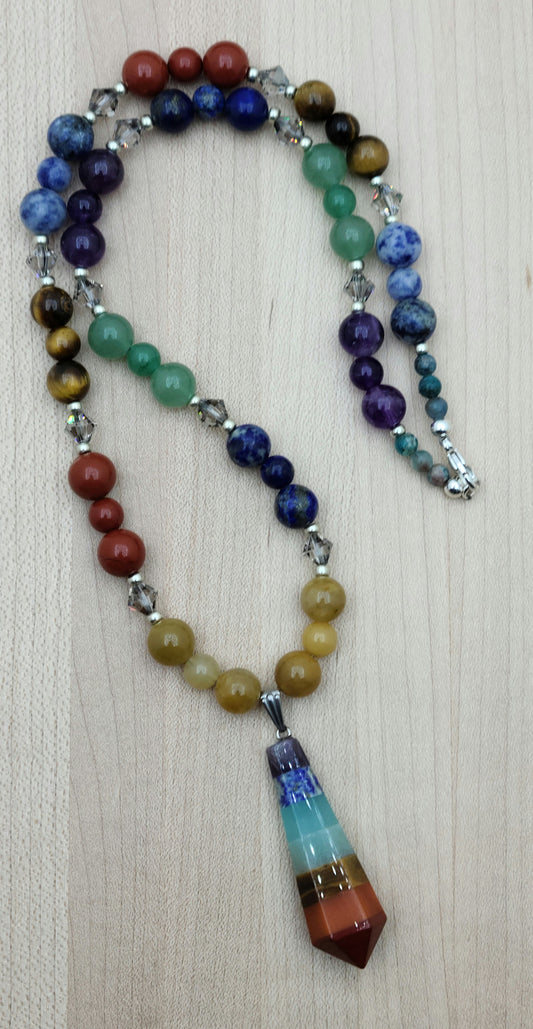 Chakra Stones Necklace with pendant