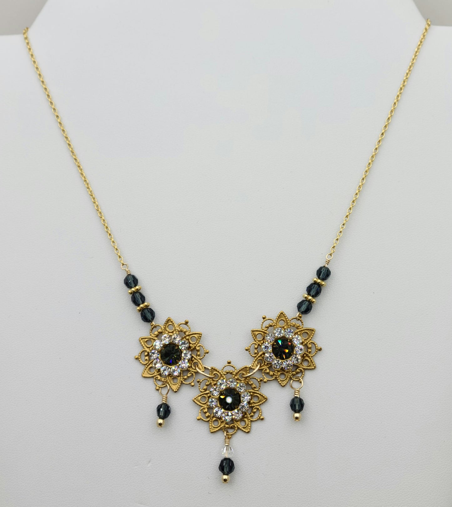 Vintage Medallion Necklace & Earrings