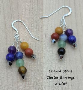 Chakra Stone Cluster Earrings