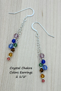 Crystal Chakra Colors Earrings