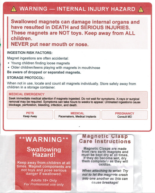 Metallic Blue Double Row Magnetic Bracelet