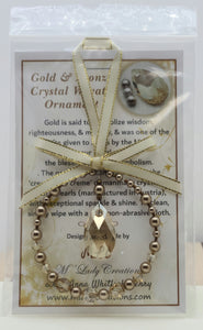 gold & bronze crystal ornament packaged