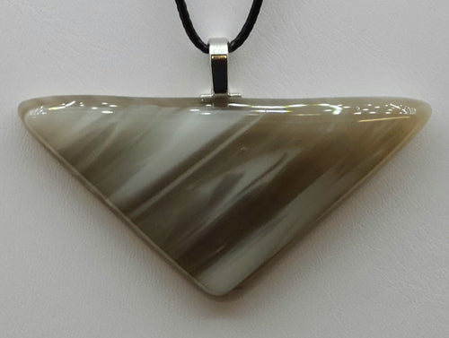 Ride the wave of style with our Sand & Surf Triangle Fused Glass Pendant! 