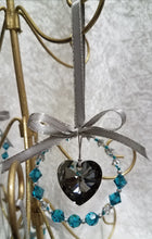 Swarovski-Heart-Ornament-Zircon-Blue-Turquoise-Grey-Crystal-Silver-Night-Christmas