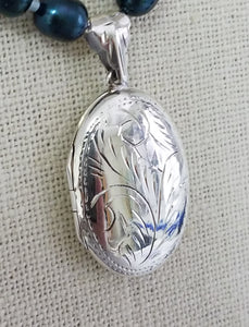 Engraved Sterling Silver Locket