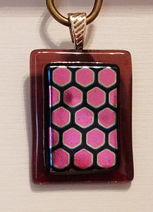 Pink-Hexagon-Dichroic-Fused-Glass-Pendant