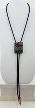 Bolo Tie - Dichroic Strips  of Multiple colors Fused Glass