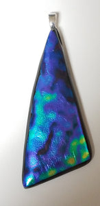 This dichroic piece reminds me of the blue/aqua/gold color of the sky at the end of the day!