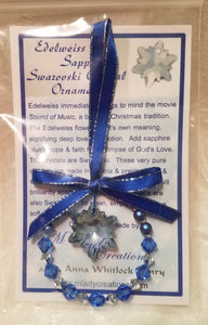 Crystal Edelweiss & Sapphire Ornament 2019 packaging