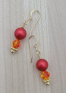 Cloisonné Red Lanterns Necklace, Bracelet, & Earrings #2