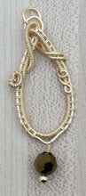 Woven Wire Gold & Crystal Pendant