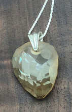 Golden Crystal Rock Pendant Necklace