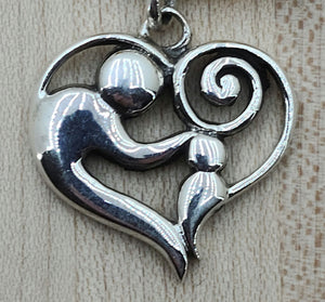 Mother & Child Sterling Silver Pendant