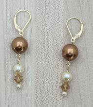 Copper & Topaz Crystal Earrings