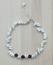 Ivory Magatama Beads & Amethyst Crystal bracelet