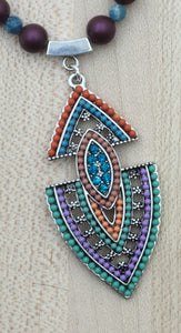 Zola Elements multi-colored spearhead pendant