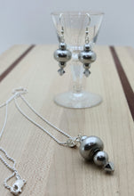 Silver Crystal Pearls Necklace & Earrings