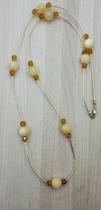 Honeystone & Crystal Necklace