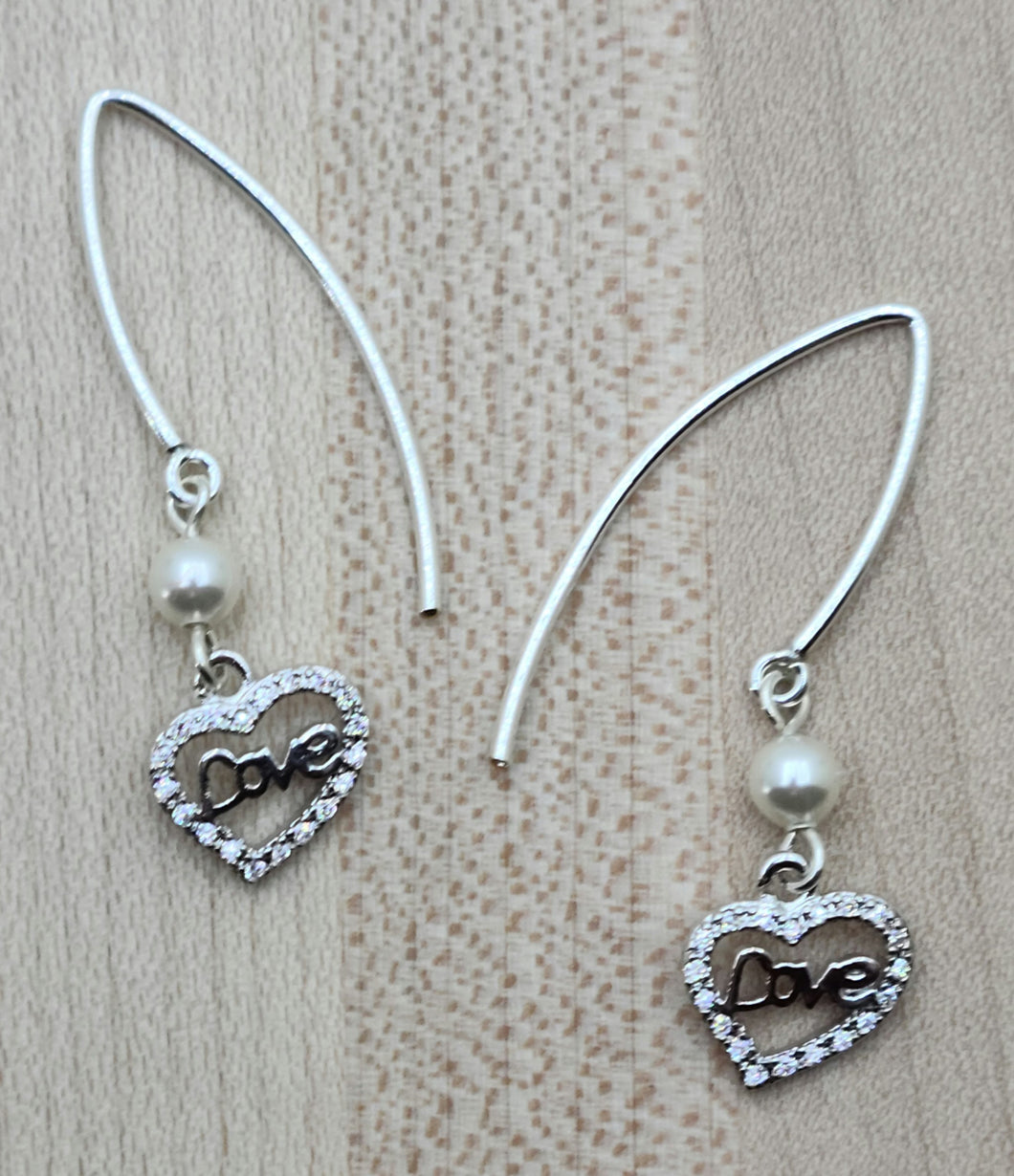 CZ Heart Love Earrings