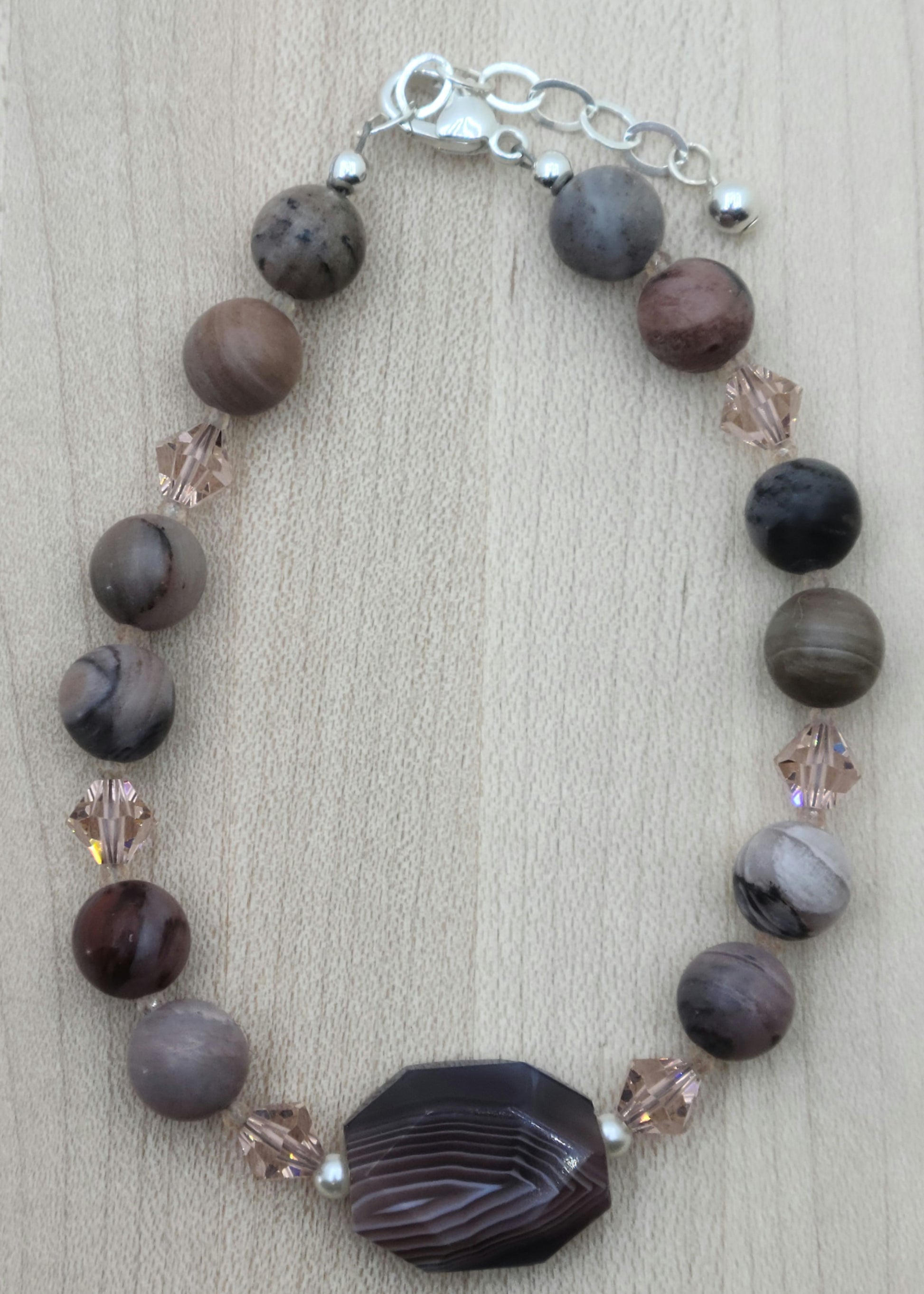 Botswana & Petrified Wood Bracelet