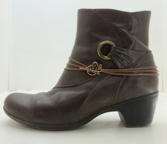 Antique Copper Boot Bracelet Bling
