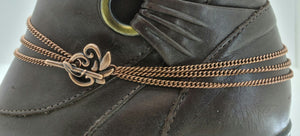 Antique Copper Boot Bracelet Bling