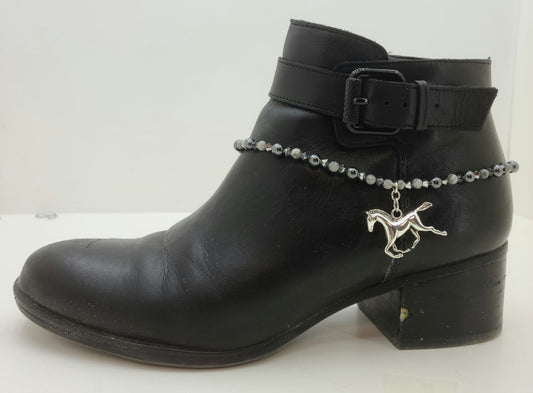 Horse & Hematite Boot Bling Bracelet