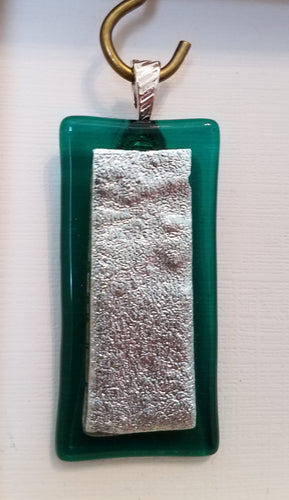 fused-glass-pendant-dichroic-teal-silver